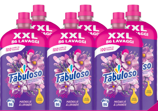 FABULOSO AMMORBIDENTE CONCENTRATO MAGNOLIA & LAVANDA, 1,9L AMMORBIDENTE PROFUMATO PER LAVATRICE,